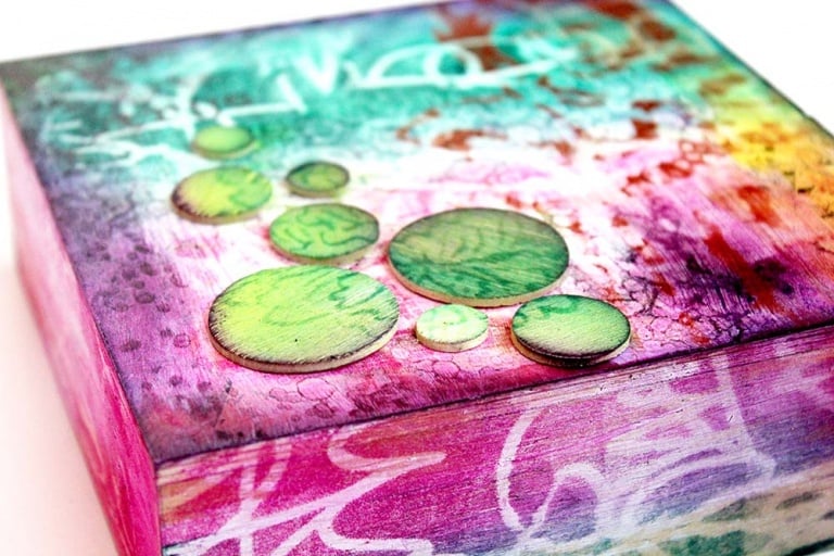 Resist with PanPastels and Stencils – a StencilGirl Hop