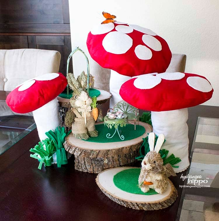 DIY Fairy Garden with Giant Mushrooms!