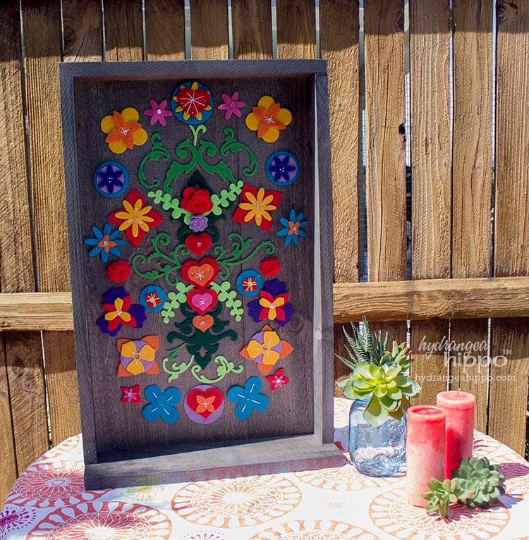 Mexican Garden Decor – Removable Felt Flower Collage