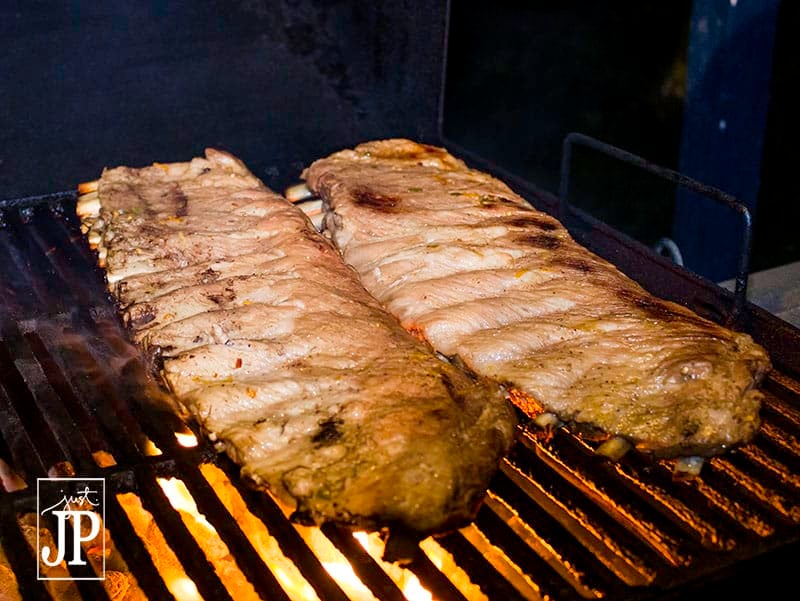 Grill Ribs in Foil and then remove the foil to make a crust on the meat JPriest