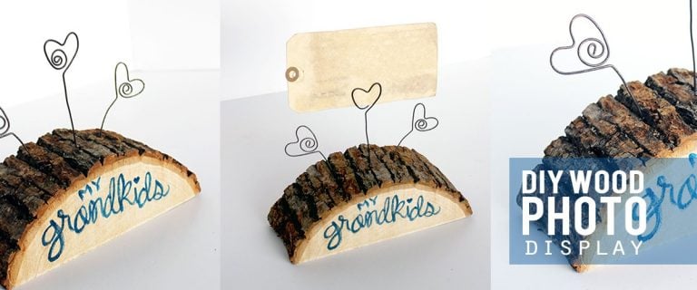 DIY Wood Photo Holder for Grandparents