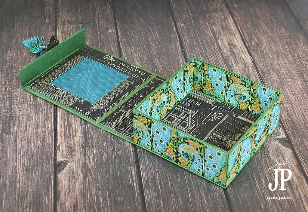 Graphic45---Clearsnap-Peacock-Mens-Trinket-Box-OPEN-JPriest
