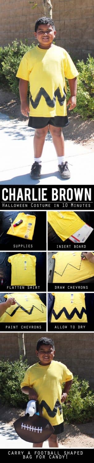 Easy DIY Charlie Brown Costume for Under Ten Dollars 10 Minutes JPriest