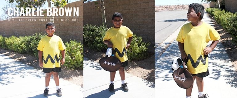 EASY DIY Charlie Brown Costume – 10 Minutes + 10 Dollars! #JPHalloween