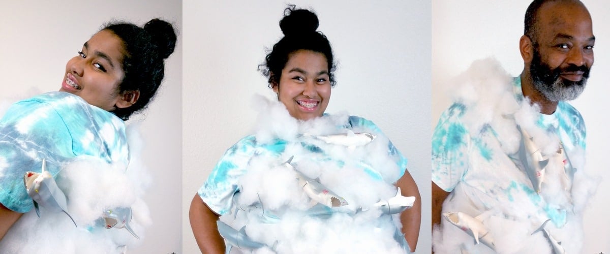 Tie Dye DIY Sharknado Costume for Girls and Guys #JPHalloween