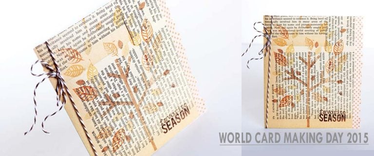 Handcrafted Cards with Book Pages – World Card Making Day 2015 #JPHalloween