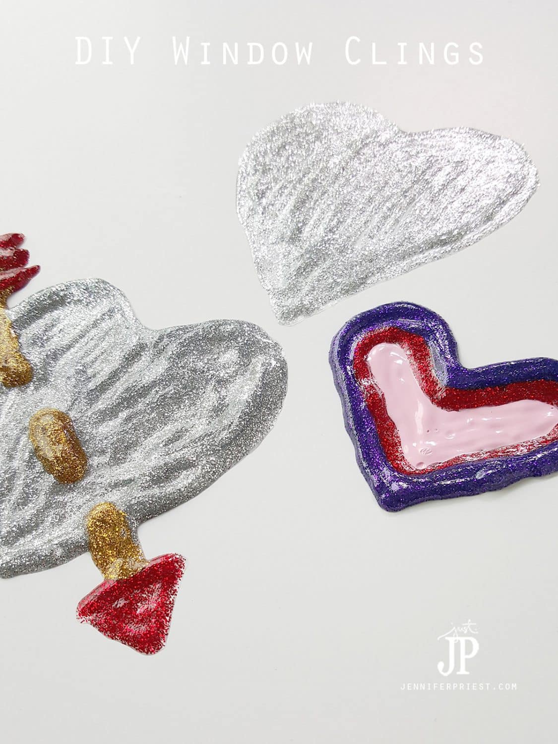 Make DIY window clings for Valentine's Day with Tulip Slick Paint - see this FUN and easy tutorial!