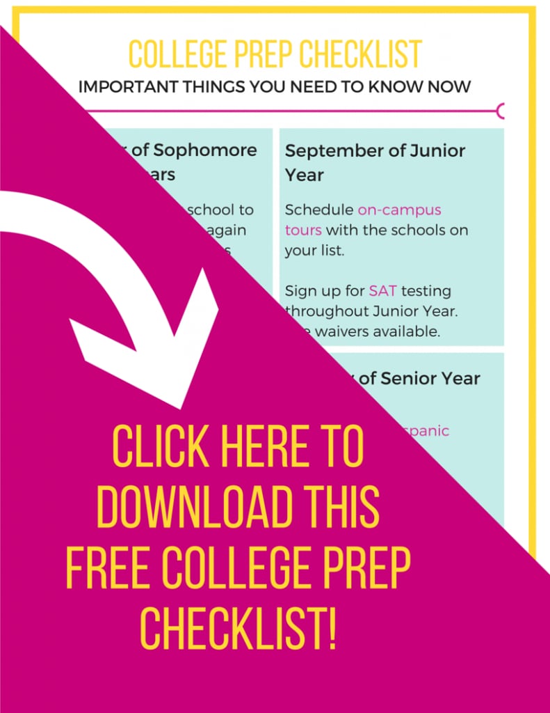 Keep track of the deadlines to apply for The Hispanic Scholarship Fund and more with this FREE DOWNLOAD, a printable College Prep Checklist