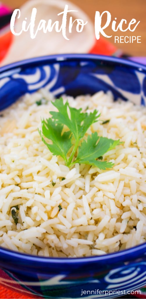 Cilantro Rice Recipe by jenniferppriest.com - knock off that burrito chain by making your own cilantro rice for burrito bowls at home