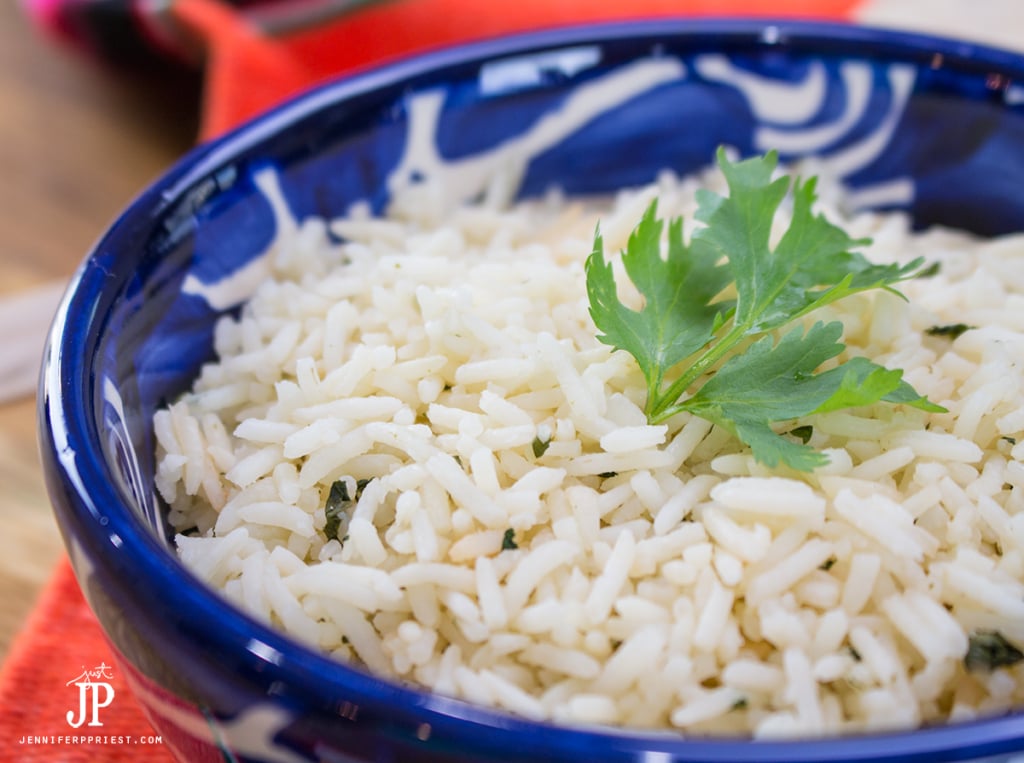 Cilantro Rice Recipe by jenniferppriest.com - knock off that burrito chain by making your own cilantro rice for burrito bowls at home