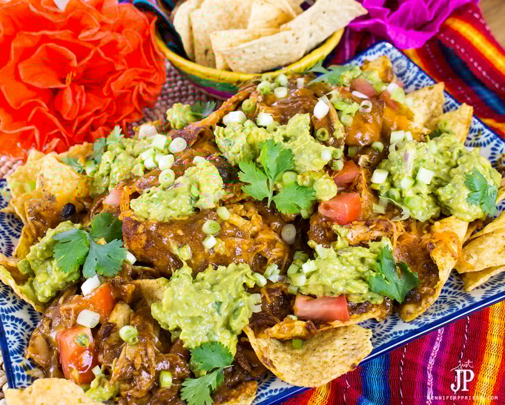 mole nachos platter