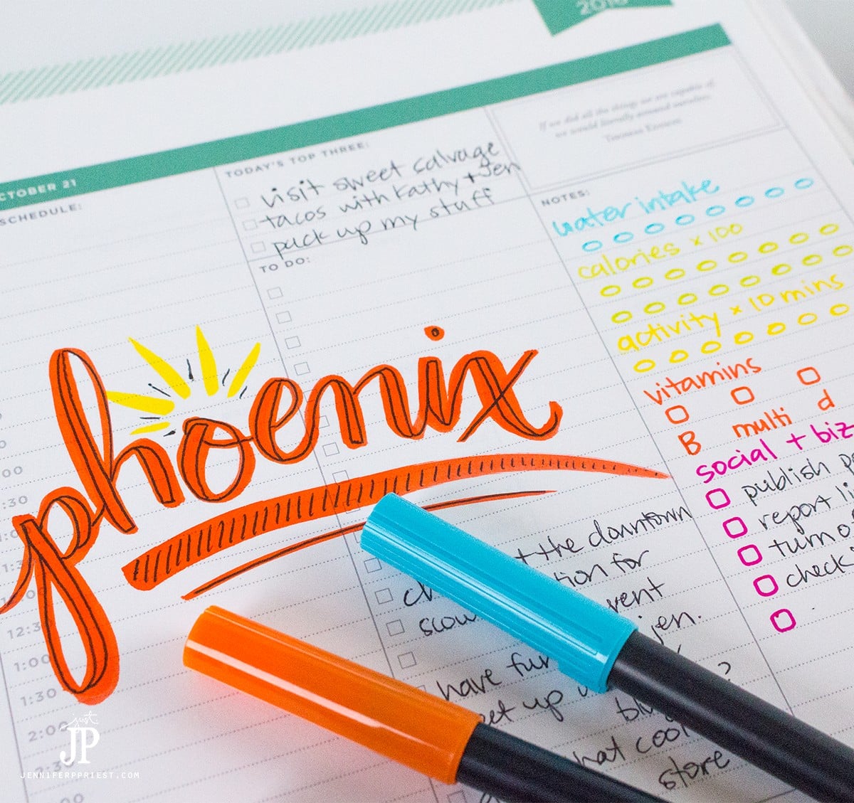 brush-lettering-planner-page-jenniferppriest