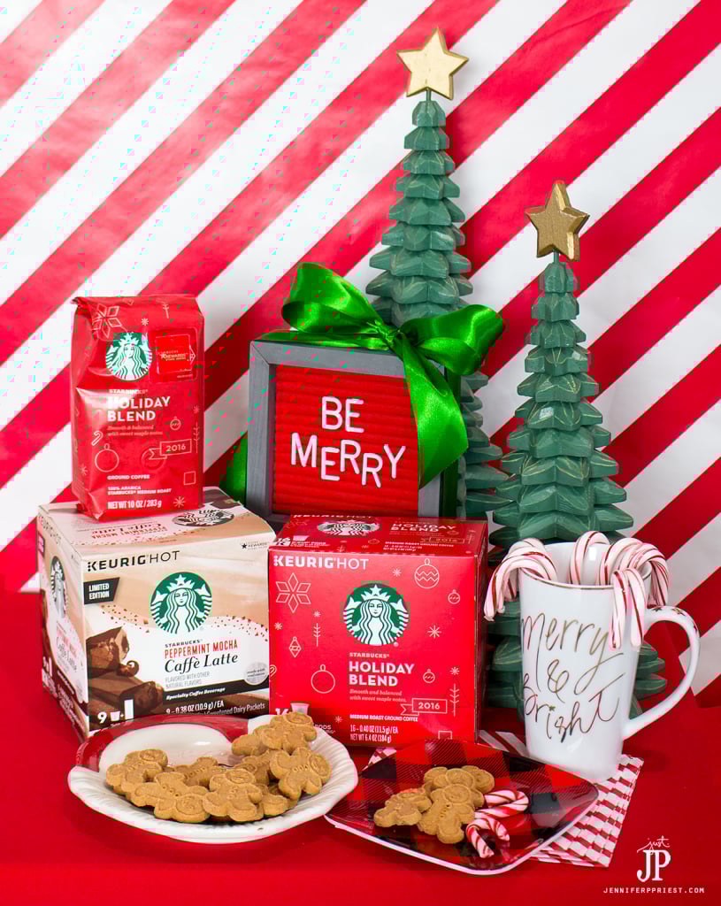 5 Easy Holiday Decorating and Christmas entertaining ideas with Starbucks Holiday Blend K-Cup pods and Starbucks Peppermint Mocha Latte Caffe K-Cup pods at Walmart