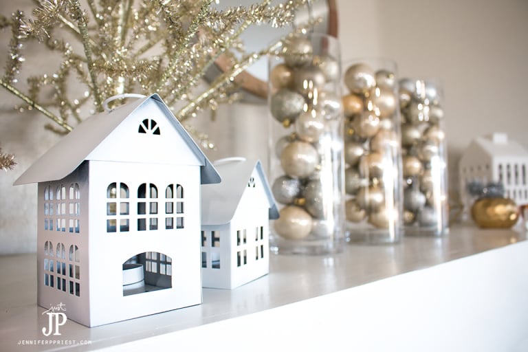 Living with Less – Frugal Holiday Decor for the Mantel