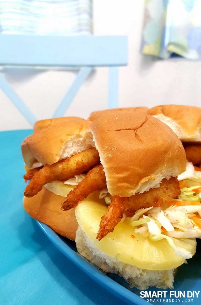 EASY Coconut Shrimp Sliders - A delish SUMMER dinner in 20 minutes that the whole family will love! It starts with @SeaPak Butterfly Shrimp ... click for the full recipe + printable recipe card! https://www.smartfundiy.com/coconut-shrimp-sliders-recipe/