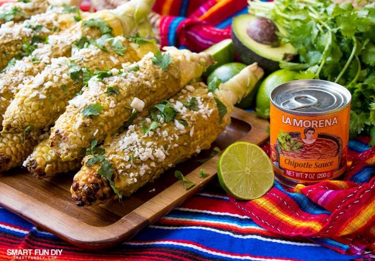 Grilled Avocado Chipotle Elotes Recipe …. without Mayo!