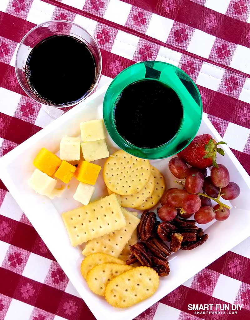 Boysenberry Wine and Wine Tasting Plate at Knott's Berry Farm