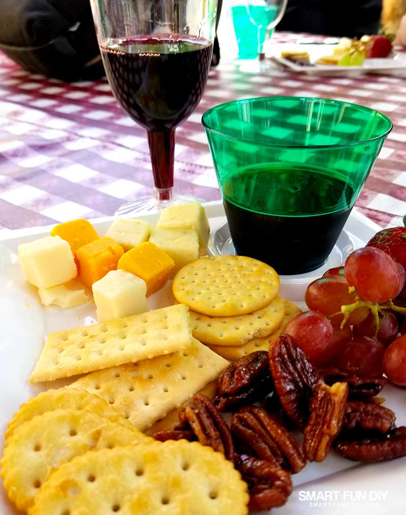 Boysenberry Wine and Wine Tasting Pairing Plate