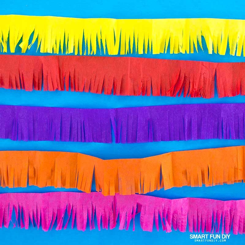 Tissue paper fringe