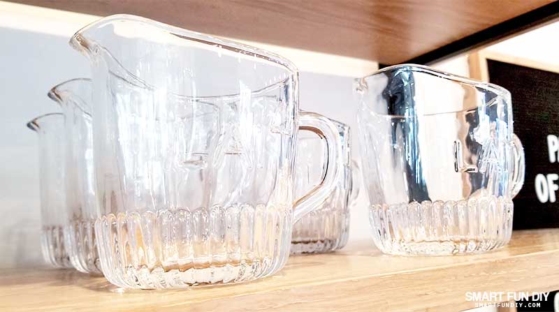 glass creamer display in Take Away Market at Magnolia Table restaurant