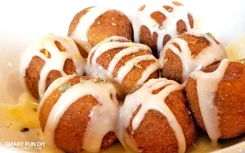 Lemon Lavender Donut Holes from Magnolia Table restaurant dining hall