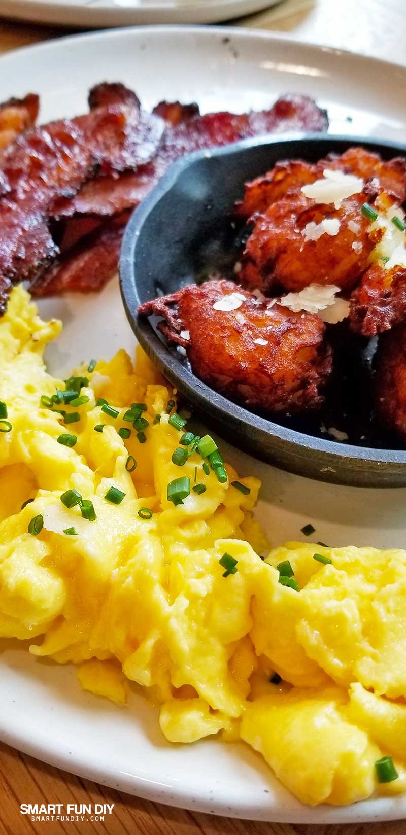 eggs bacon and tater tots at Magnolia Table restaurant