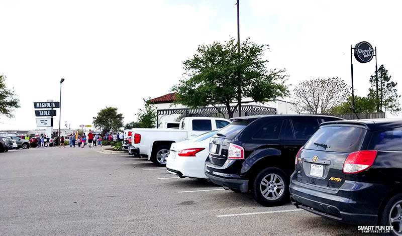 Parking lot at Magnolia Table restaurant