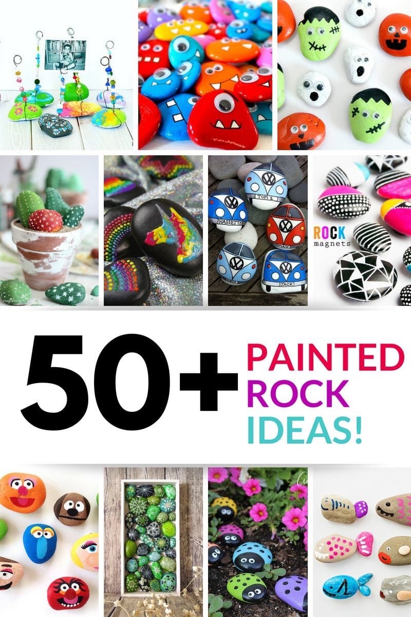50 painted rocks ideas collage