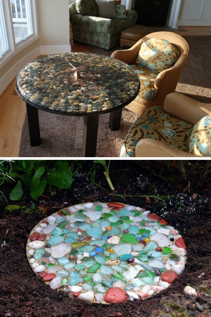 painted rock mosaics