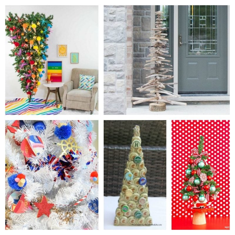 Unique Christmas Tree ideas collage