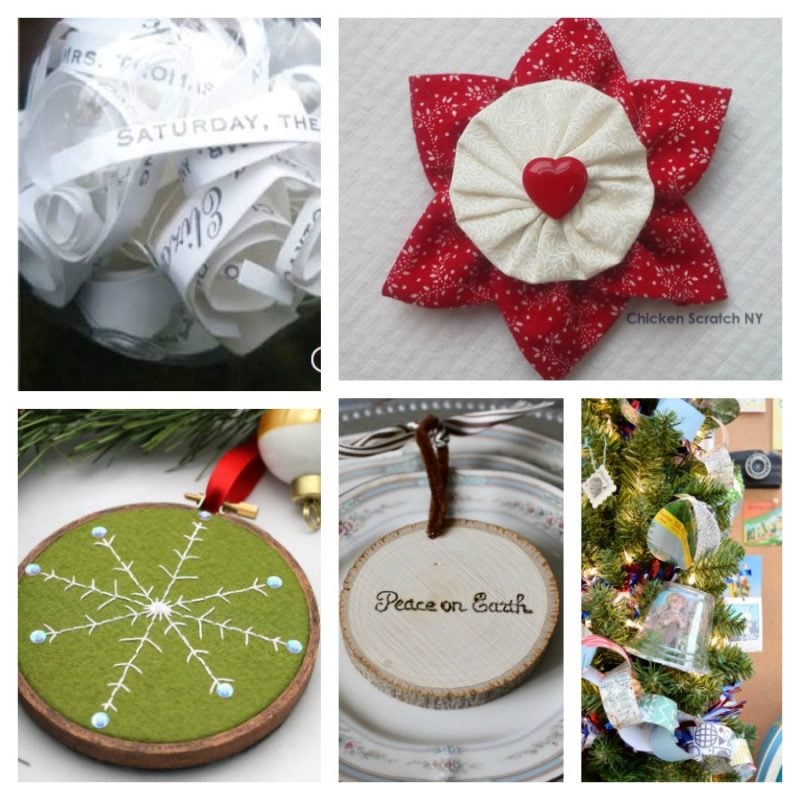 collage of Christmas ornament ideas