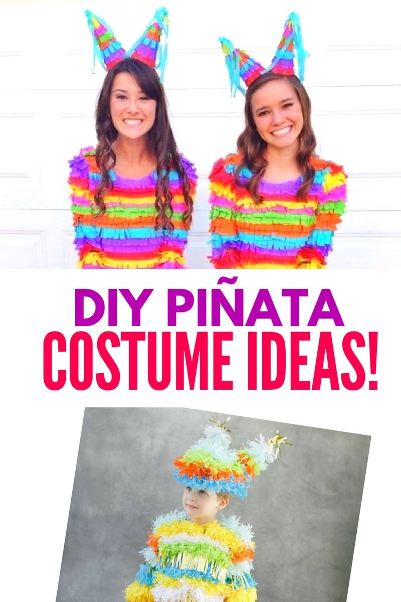 DIY Pinata Costume Ideas Collage