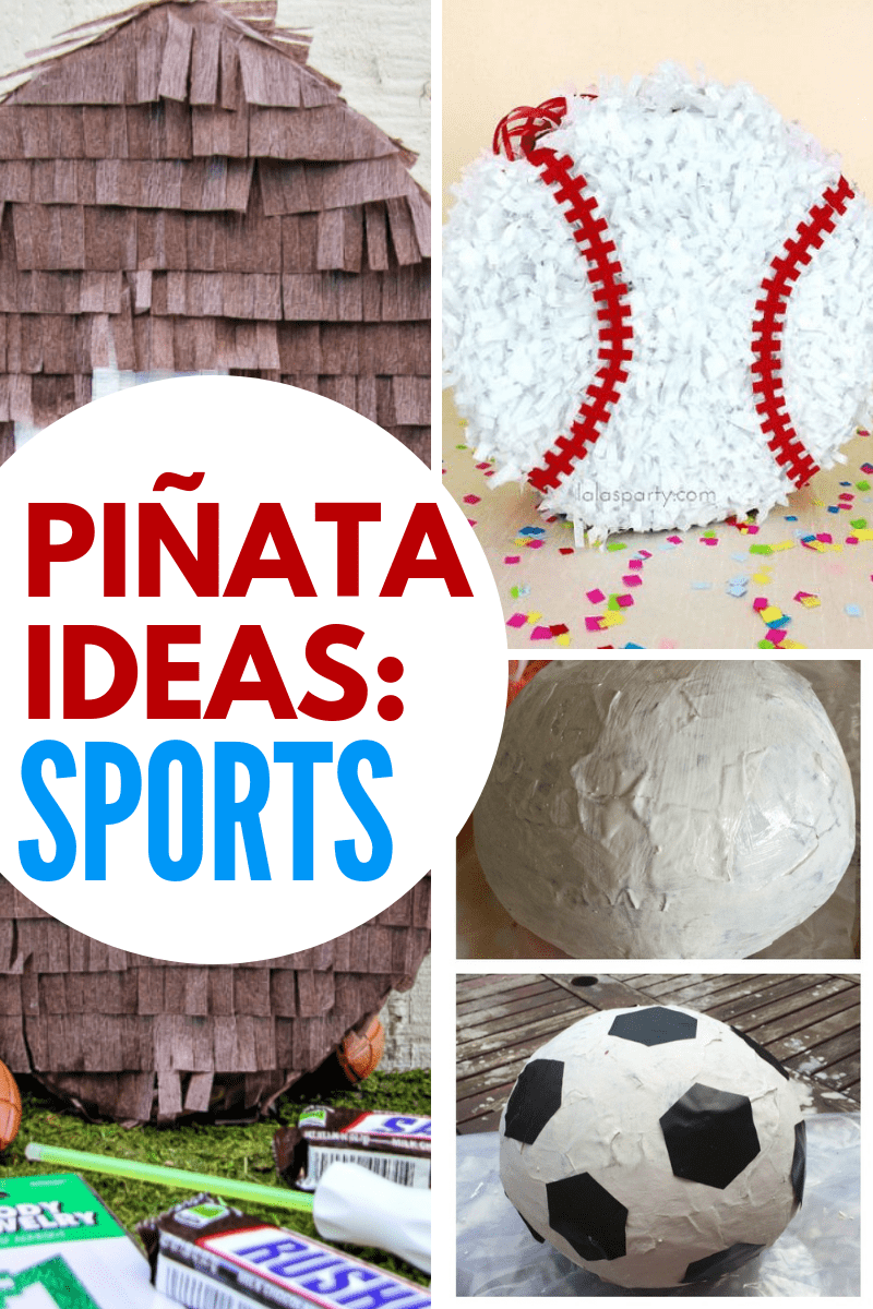 DIY Sports Pinatas Collage