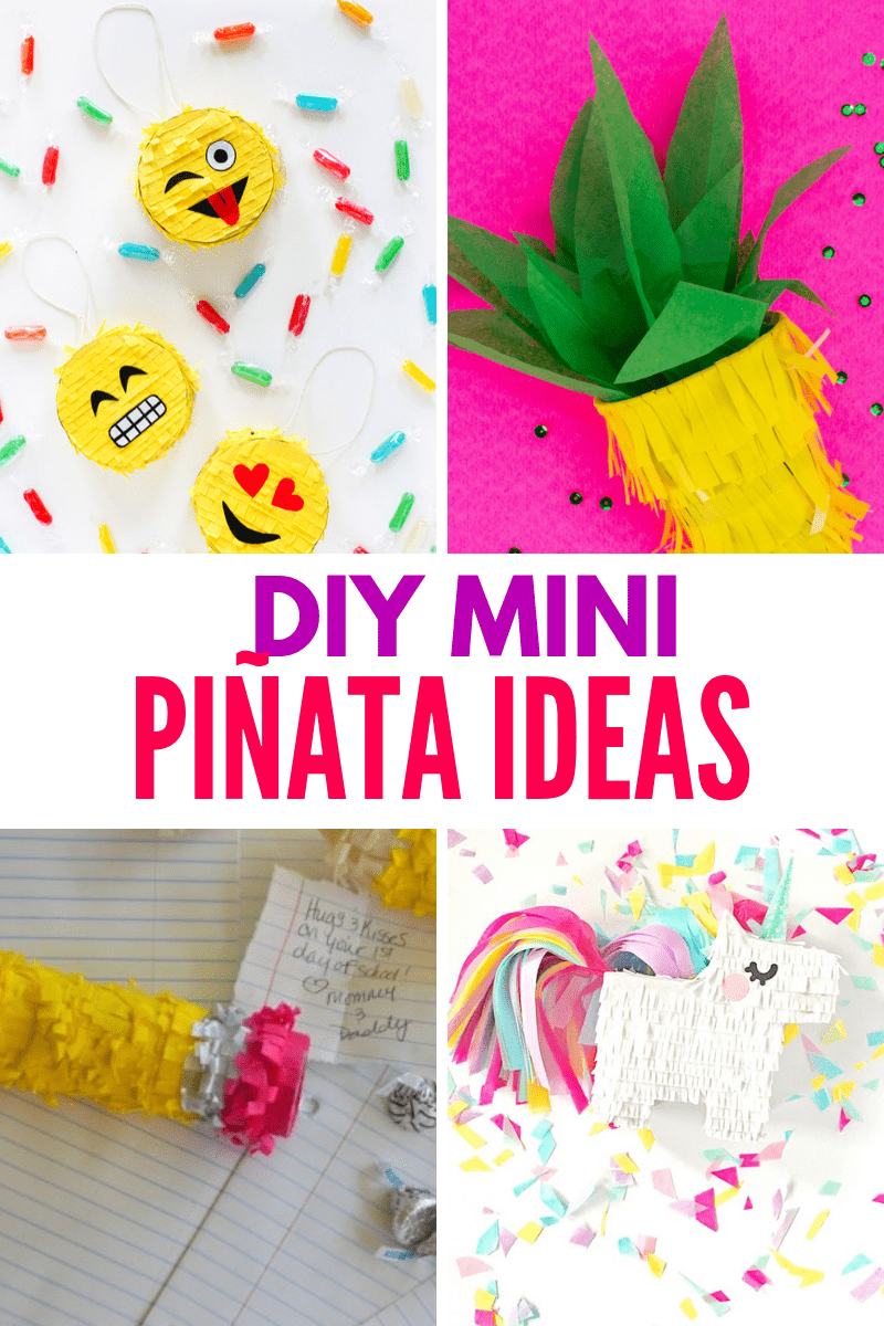 DIY Mini Pinata Ideas collage image