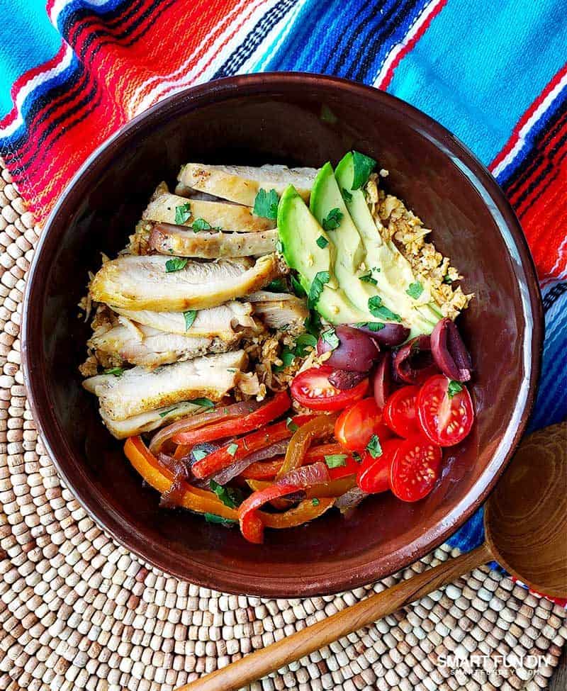 chicken fajita bowl