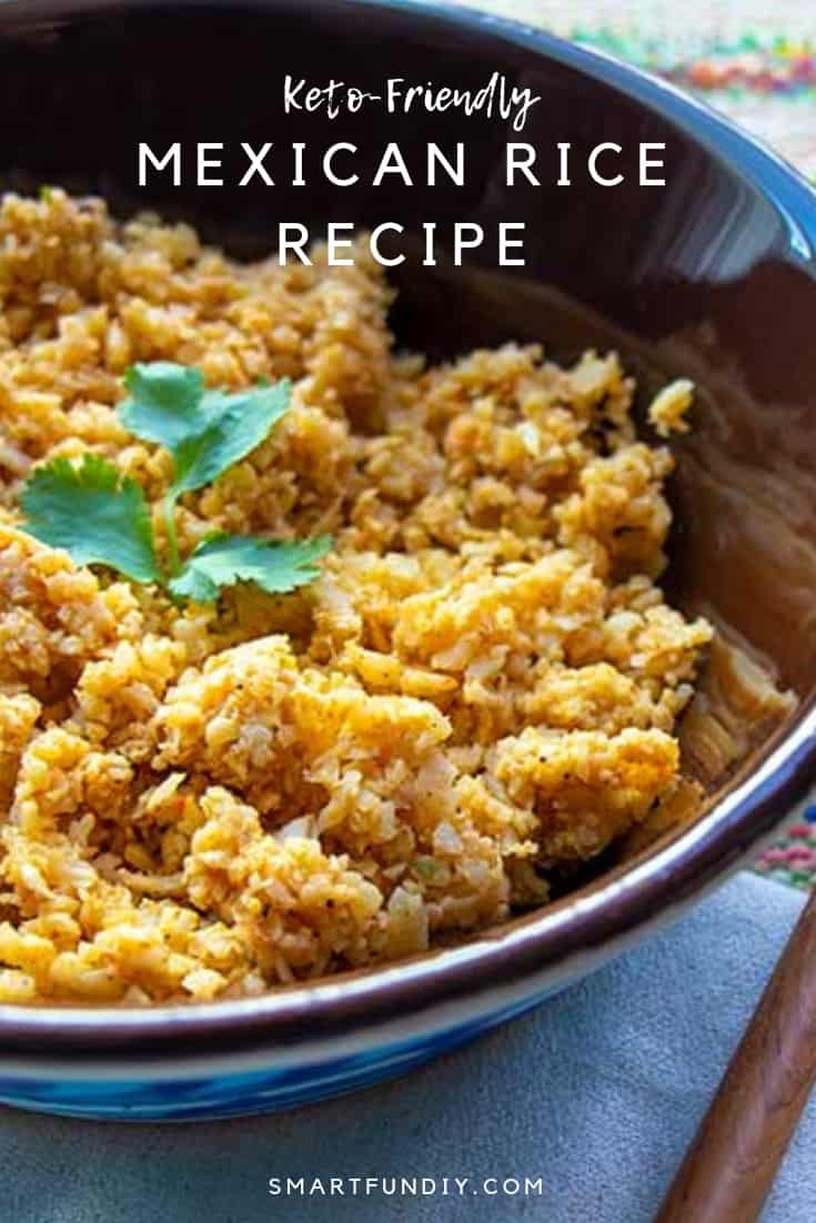 long ping graphic for keto Mexican cauiflower rice recipe