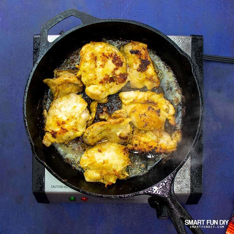 cooking chicken thighs for burrito bowls