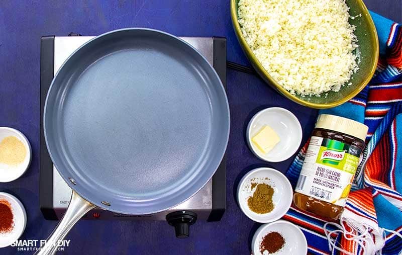 ingredients for keto Mexican cauliflower rice