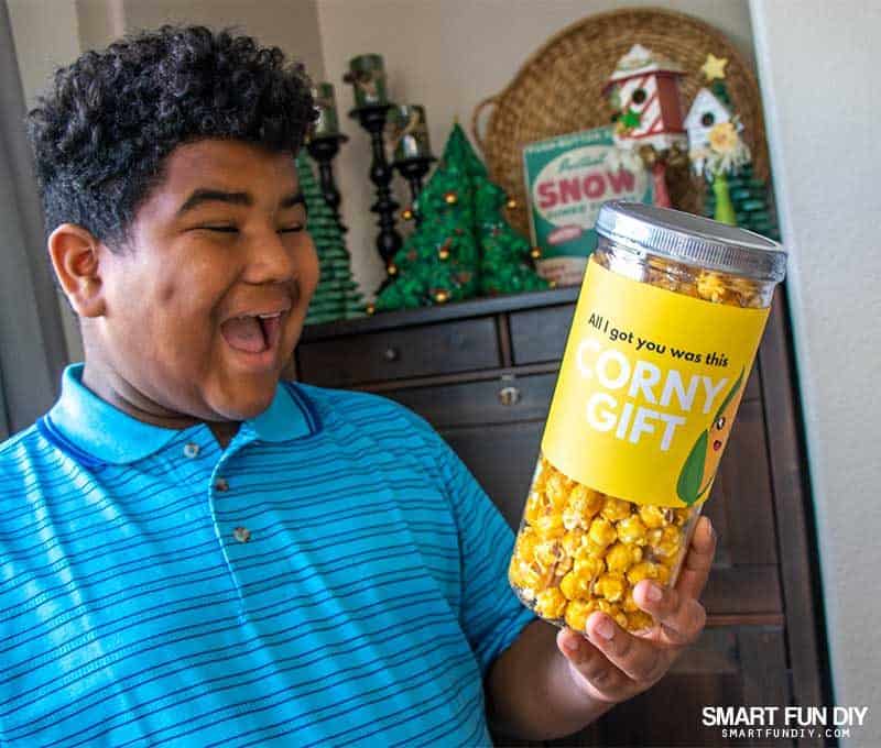 popcorn "corny" gag gift idea