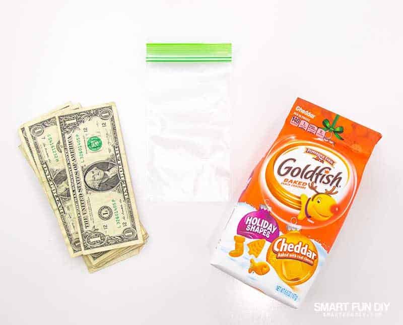 supplies to make goldfish crackers gag gift idea