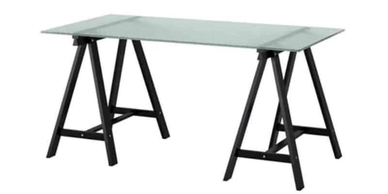 Glasholm Oddvald glass top ikea table for craft rooms