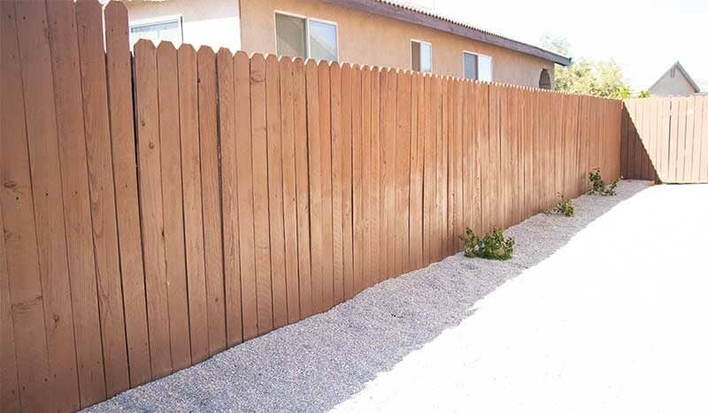 Fence Stained with Thompsons WaterSeal Solid Wood Stain