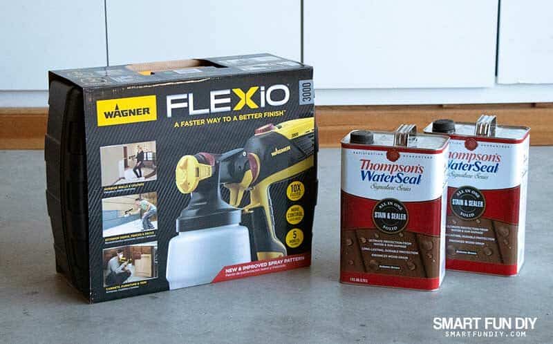 Wagner Flexio sprayer and 2 cans of Thompsons WaterSeal Solid Wood Stain