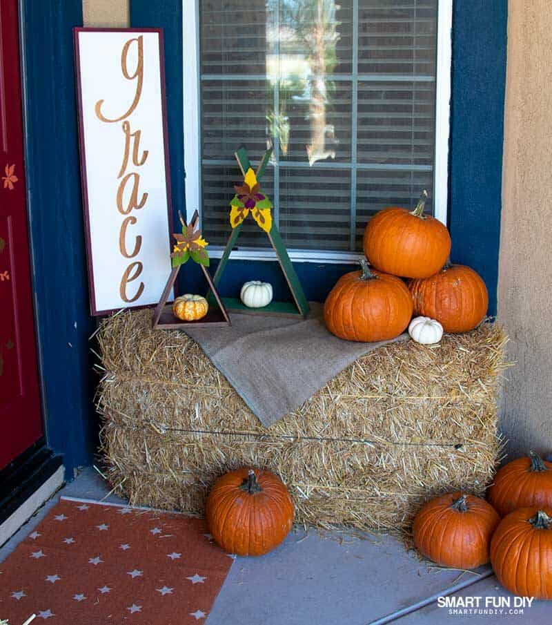 fall front porch decor