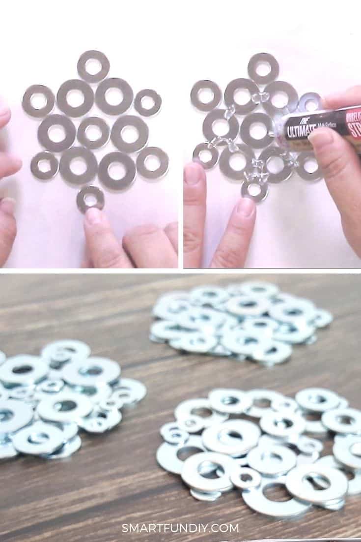 step by step photos of how to make metal washer coasters