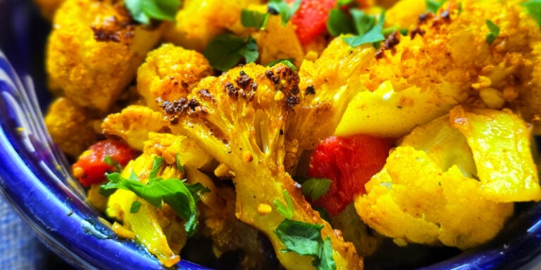 Turmeric Cauliflower in a bowl