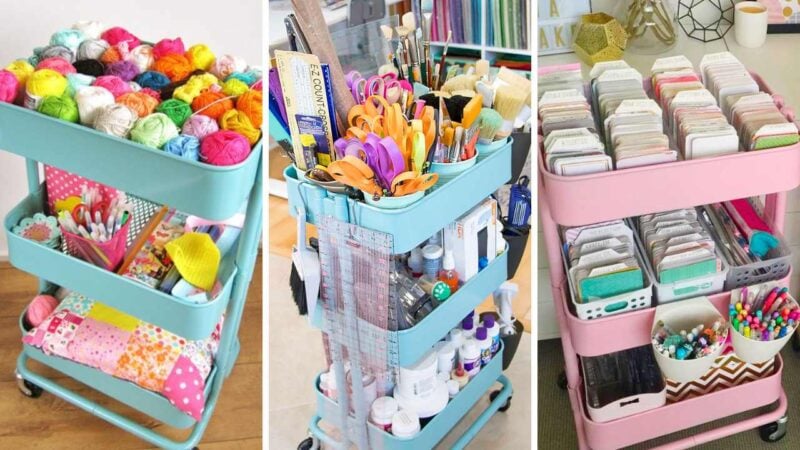 3 IKEA Raskog Cart Ideas to Organize Craft Supplies